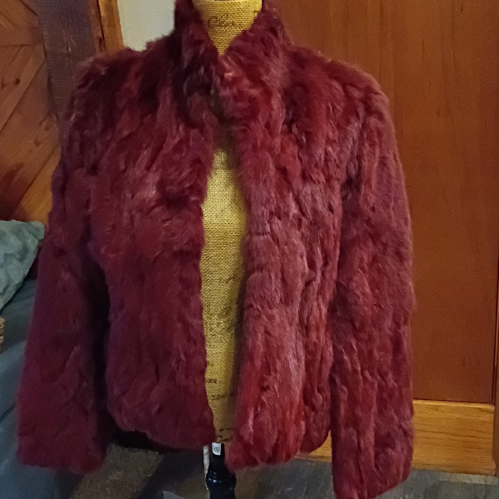 Wilsons Leather Deep Red Teddy Jacket
